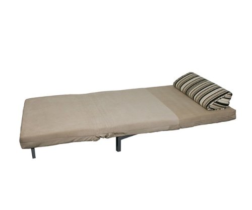 Ultra Lounger Single Khaki Convertible Chair Sofa Bed