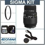 Sigma 70-300mm f/4-5.6 DG Macro Tele Zoom Lens Kit, for Canon EOS Cameras w ....