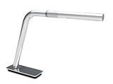BAR High Power LED Desk Lamp (Silver Finish, Contemporary Task Lamp, Recharable Emergency Light Bar, Pipe Shape)