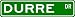 DURRE Street Sign ~ Personalized Family Lastname Novelty Sign ~ Gameroom, Basement, Garage Sign ** Aluminum 4 x 18