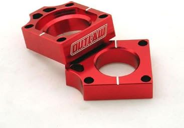 Outlaw Racing Billet Axle Blocks Red Yamah YZ250F 09-11