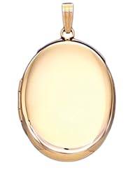 14k Yellow Gold 2 Photo Smooth Oval Locket