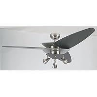 Westinghouse 7850620 3-Light 52-Inch 3-Blade Vector Elite Halogen Ceiling Fan, Brushed Nickel