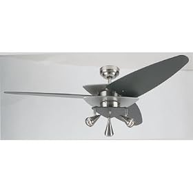 Westinghouse 78506 3-Light 52-Inch 3-Blade Vector Elite Halogen Ceiling Fan, Brushed Nickel