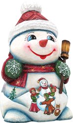 Snow Play Snowman - Russian Handcarving