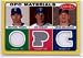 2009 UD O-Pee-Chee Materials #YKM Michael Young / Ian Kinsler / Kevin Millwood - Texas Rangers (Piece of Authentic Jerseys)(Baseball Cards)