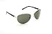 Zoom Underground Sunglasses Metal Classic Aviator Gold Frame with Gold Metal Detail at Temples, Double Brow, Black Side/Green Lenses, Large