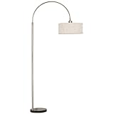 IMAGE OF Kenroy Home Crush One-Light Arc Lamp, Brushed-Steel Finish