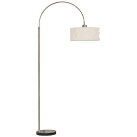 Kenroy Home Crush One-Light Arc Lamp, Brushed-Steel Finish