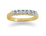 0.35 Seven Stone Band in 14k Yellow Gold
