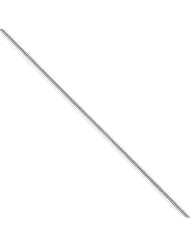Sterling Silver 0.80 mm High Polish Classic Round Snake Link Chain Necklace 16" - 30" Available