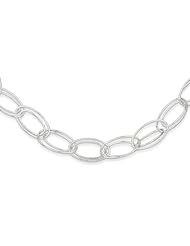 Sterling Silver 18in Fancy Link Necklace. Metal Wt- 14g