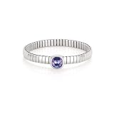 CHIC: Stainless steel bracelet made with one CRYSTALLIZEDTM - Swarovski Element. (VIOLET)