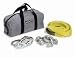 Winch Rigging Kit Incl. Snatch Block Rated At 7000 lbs. 2 5/8 in. D-Shackles Anchor Strap Nylon Soft Bag
