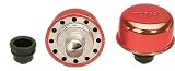 Moroso 68721 Red Anodized Aluminum Valve Cover Breathers - Set of 2