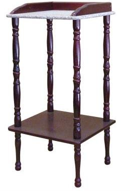 2 Tier Tele Stand W/marble Top