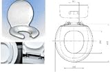 Big John Toilet Seat Open Front with Cover White