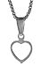 Sterling Silver Tiny Hollow Heart Charm