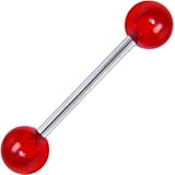 Barbell - NY APPLE RED Tongue Ring