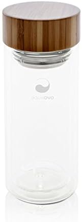 Glass Water Bottle - Aquaovo Thermo PUR- Double-Wall Glass Tea Infuser 16oz