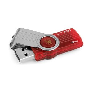 Kingston DataTraveler 101 G2 - USB flash drive - 8 GB - Hi-Speed USB - red