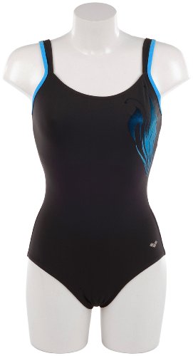arena Bodylift Badeanzug MAJOLIE LOW, deep_grey,turquoise, 46, 22104 Preisvergleich