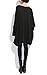 ELLAZHU Women Casual Asymmetric Bat Wings Solid Sweatshirt Onesize GY690 Black