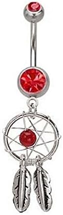 Pretty Show Navel Surgical Steel Dream Catcher Dangle Belly Button Rings