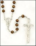 Mens Wooden Rosary Featuring John Paul II Crucifix