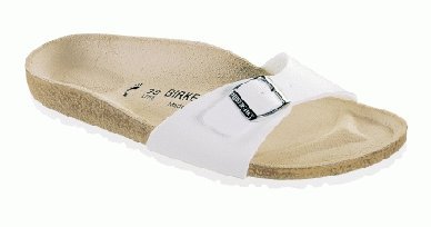 Birkenstock slippers Madrid from Birko-Flor in White with a regular insole