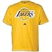 NBA Men's Los Angeles Lakers Short Sleeve T- Shirt (Gold, X Large)