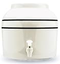 Ceramic Water Crock Dispenser - Double Black Line