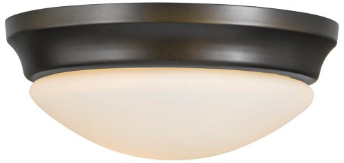 Murray Feiss FM271ORB Barrington 10-Inch Flushmount, Oil Rubbed Bronze and Opal Etched Glass