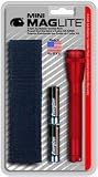 Mini-Mag Red Flashlight Holster Kit 2 AA Cells