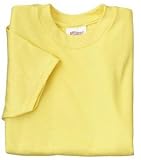 NEW Hanes Heavyweight 50/50 - Youth 50/50 Cotton/Poly T-Shirt Yellow-S