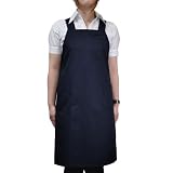 撥水 防汚加工 ボックスエプロン 82cm×102cm NS30 ネイビー