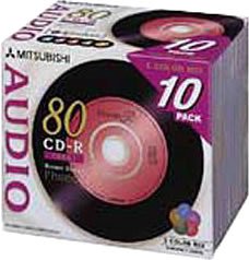 三菱化学 MUR80PH10 音楽用CD-R 80分 10枚