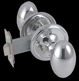 2 3/8 inch Bright Solid Chrome - Oval Privacy Set
