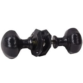 Black Iron Doorknobs and Rosettes by Restorers Affiliate