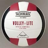 Volleyball Training Balls Tachikara Volley-Lite, Dk. Scarlet/White/Black SVM