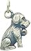 Sterling Silver Antiqued St. Bernard Charm Dog Jewelry