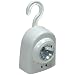Can be easily hung over any door (hooks included). Flashlight. Rotatable lamp socket. Magnetic backing for metal surface. Sensitivity switch. Low battery indicator. Battery operated (4 AA battery - not included).