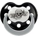 Baby Nova Beruhigungssauger Rock Star Baby Tattoo schwarz silber, Größe:1 (0-3 Monate) BPA FREI