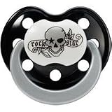 Produkt-Bild: Baby Nova Beruhigungssauger Rock Star Baby Tattoo schwarz silber, Gr&ouml;&szlig;e:1 (0-3 Monate) BPA FREI