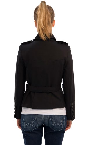 Juicy Couture Women's Bird Cropped Military Trench Coat