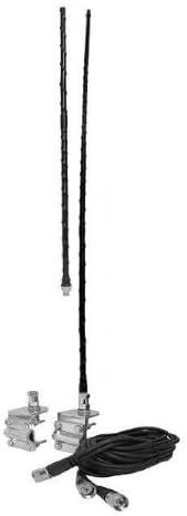 Accessories Unlimited AUMM23-B Dual Three Foot Mirror Mount CB Antenna Kit (Black)