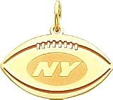 14K Gold NFL New York Jets Logo Football Charm