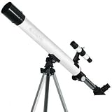 White TwinStar AstroMark 50mm 75x Refractor Telescope Kids Pak Bundle