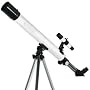 White TwinStar AstroMark 50mm 75x Refractor Telescope Kids Pak Bundle