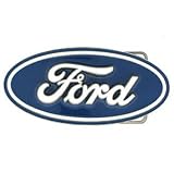 Ford Logo Belt Buckle - Blue Oval Shape - Ford Logo Belt Buckle - Blue Oval Shape